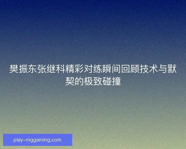 樊振东张继科精彩对练瞬间回顾技术与默契的极致碰撞 樊振东张继科精彩对练瞬间回顾技术与默契的极致碰撞
